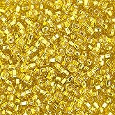 Czech Glass Seed Bead/Pony Bead 6/0 Silver Lined Yellow - 500g Bulk Bag by Preciosa (Jablonex)