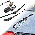 KEMIMOTO UTV Electric Windshield Wiper Motor Kit For Most UTV Compatible with Can Am Defender Pro Compatible with Mule Teryx 16" 12V Wiper Blade