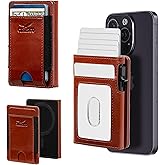 Claasico MagSafe Wallet for Men | RFID Blocking Slim Leather Card Holder with Pop-Up Mechanism | Ultra-Thin, Magnetic Design, Front Pocket Wallet, Compatible with MagSafe iPhone Models
