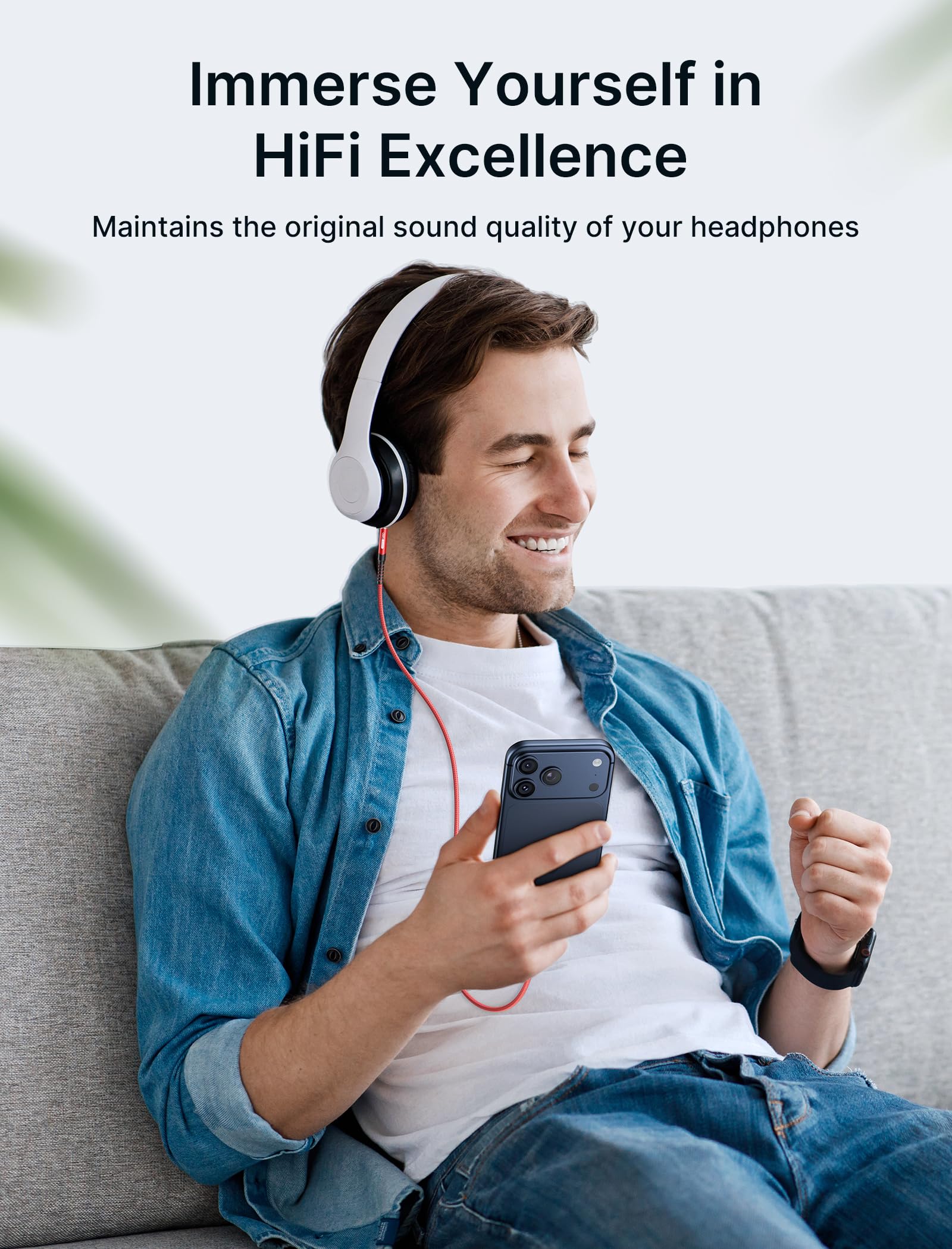 JSAUX USB C to 3.5mm Audio Aux Jack Cable for iPhone 17 Pro Max/Air [3.3ft], Type C to 3.5mm Headphone Car Stereo Cord Compatible with iPhone 16/15 Pro Max,Samsung Galaxy S25 S24, iPad Pro, Pixel 9/8