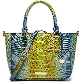 Makcr Joacbv Ladies Tote Leather Bags for Women Crocodile Embossed Zipper Satchel Purse Elegant Compartments Crossbody Work