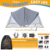 Orzbow Universal Mosquito Net for Pram with UPF 50 Sun Shade Grey view 8