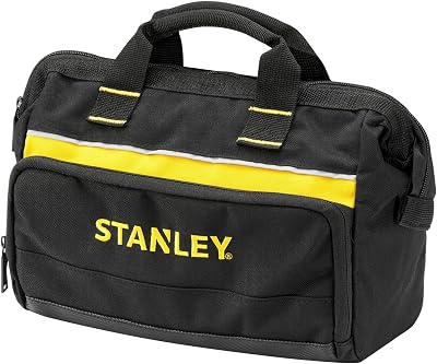 STANLEY Tool Bag 12 in Heavy-Duty 600 Denier Fibric Padded Handles 8 Pockets