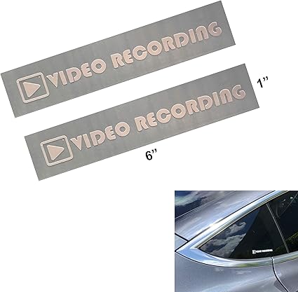 Amazoncom Video Recording Decal Sticker For Tesla Model 3
