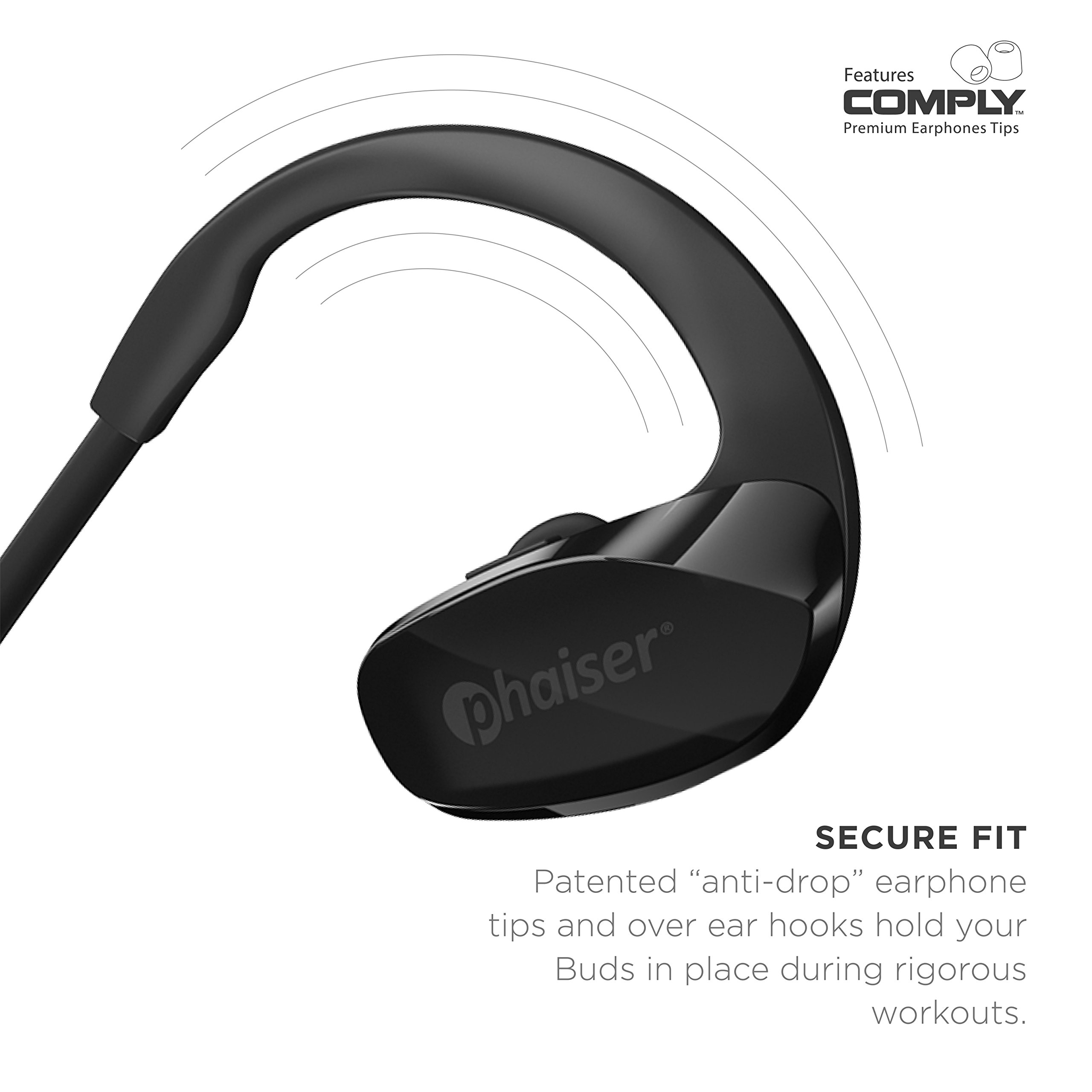 Phaiser BHS530 Bluetooth Headphones for Running, Wireless Earbuds for