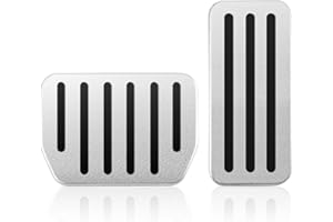 Motrobe 2016-2024 Tesla Model Y Model 3 Foot Pedal Pad Replacement Auto Aluminium Pedal Covers Accelerator Brake Foot Pedal Extenders Accessories(Set of 2)