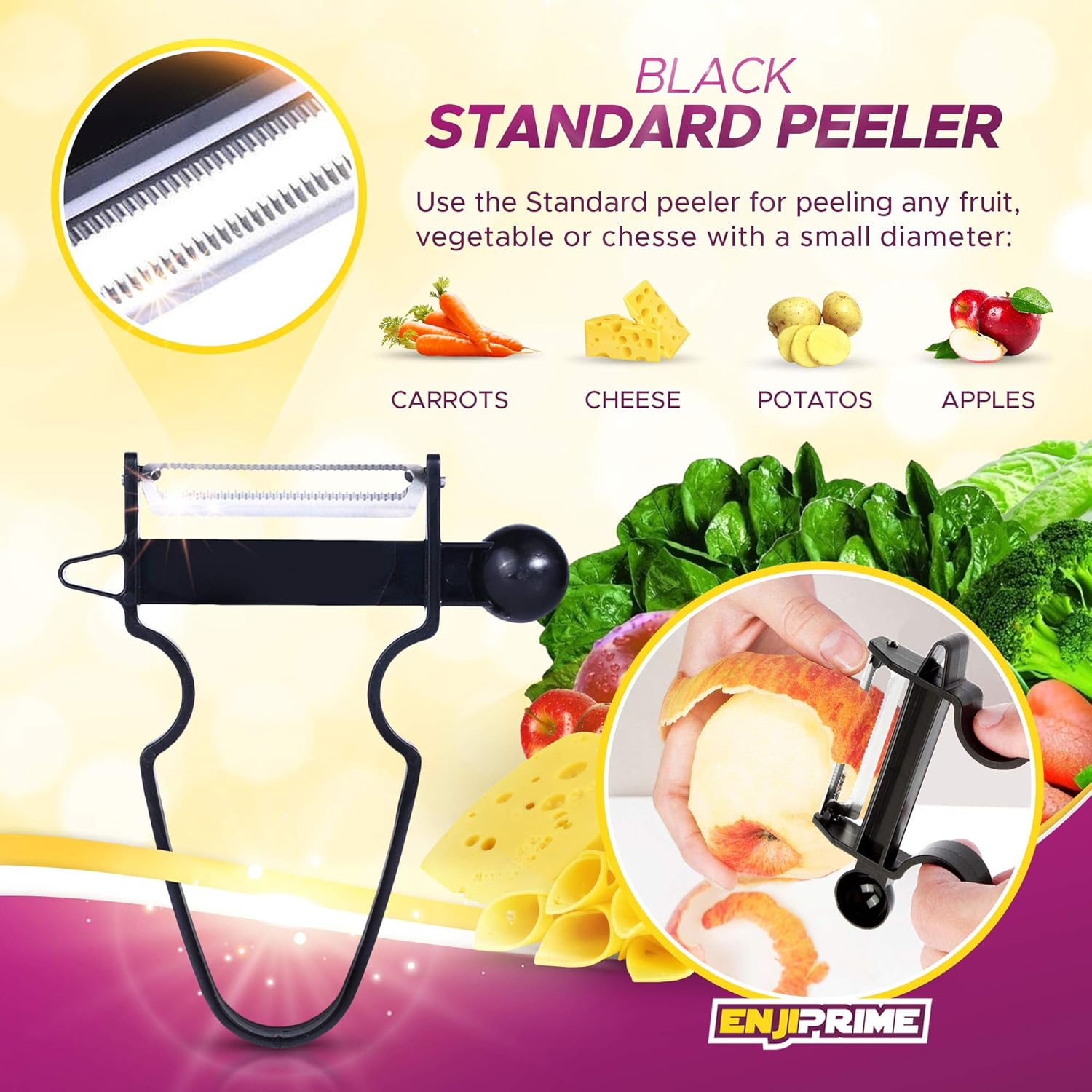 The ORIGINAL Magic Trio Peeler Slicers Shredders for Fruits and Vegetables with Spiralizer, Julienne, Cutter and Grater Kitchen Helper, Picador de Verduras Pelador Papas Y: Home & Kitchen
