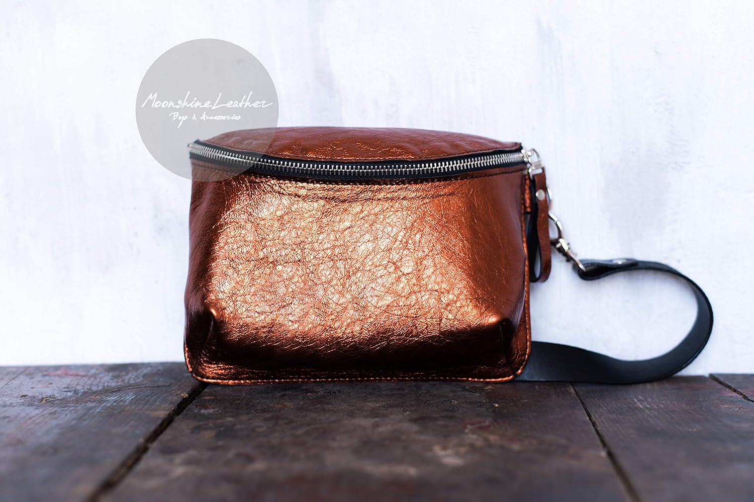 bronze leather bag