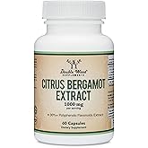 Citrus Bergamot Supplement, 1000mg, 60 Capsules - Supports Healthy Cholesterol & Triglyceride Levels - 1,000mg Servings (Bergamonte Standardization) by Double Wood