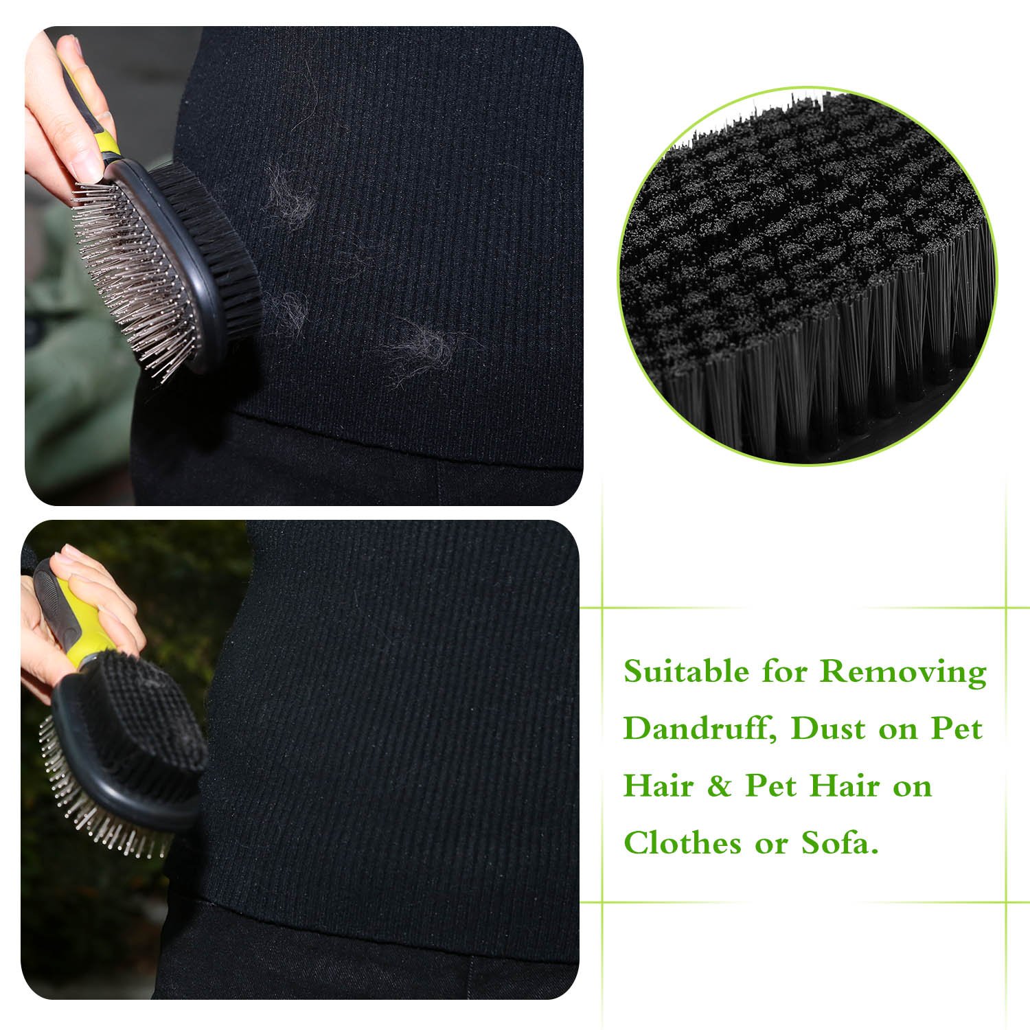 Pecute Púas Flexibles de Acero Inoxidable Cepillo para Cepillar y Da Masajea a los Perros y Gatos