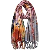 VENVSBEE Art Print Scarf for Women Van Gogh Scarf Best Gift Soft Warm Shawl Wrap Pashmina Rave