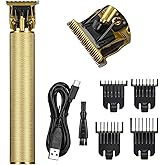Professional Electric Hair Trimmer, 0mm Baldheaded Hair Clippers for Men Barber Grooming Cordless Rechargeable Close Cutting T-Blade Trimmer Haircutting Beard Shaver Barber (Christmas Gift for Men)