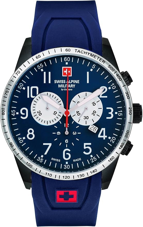 Swiss Alpine Military by Grovana Herrenuhr Chrono 10 ATM Blue 7082