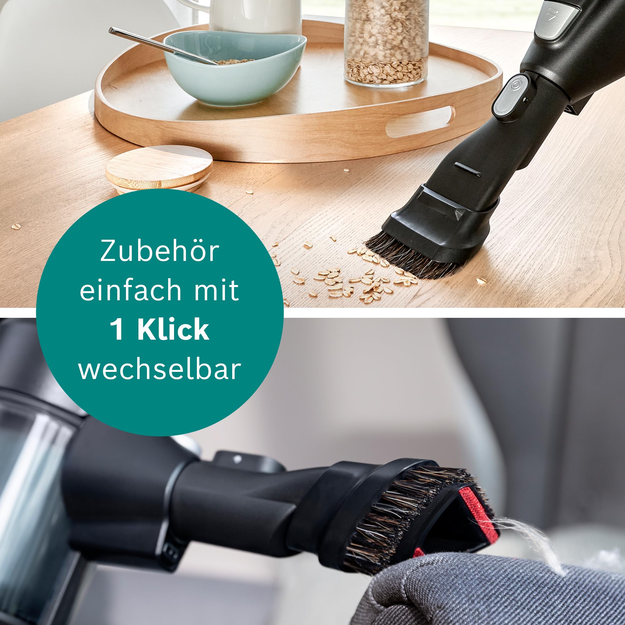 Bosch Akku-Staubsauger Unlimited 6 BKS6111P, kabelloser Handstaubsauger, beutellos, leicht, Hygiene-Filter, 10 Jahre Motorgarantie, hohe Saugleistung, Lange Laufzeit, alle Bodenarten, blau 8