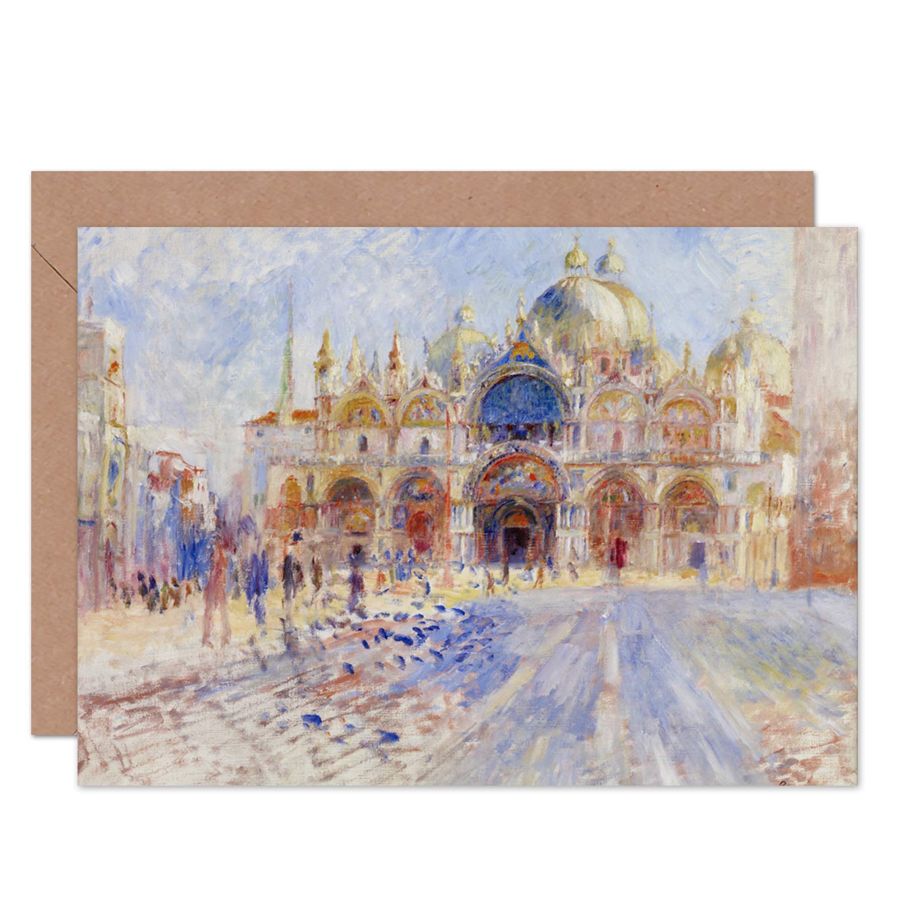 Artery8 Renoir The Piazza San Marco Venice Fine Art Greeting Card Plus Envelope Blank Inside