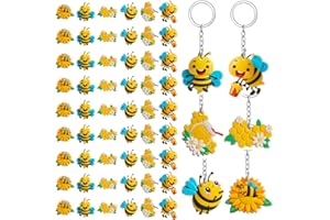 Bee Keychain, Bee Party Favors Decorations, Flower Honey Pots Bees Decor for Bees Theme Party Birthday Supplies Decorations