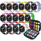 15Pack No Gap Bands Compatible with Samsung Galaxy Watch 8 40mm 44mm/Galaxy Watch 8 Classic 46mm for Men Women,Soft Silicone Sport Strap with Storage Organizer/Case Adjustale Breathable Replacement
