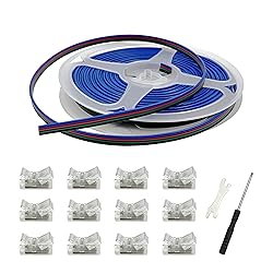 HAMRVL 12 Pack COB Led Strip Light Connectors 4