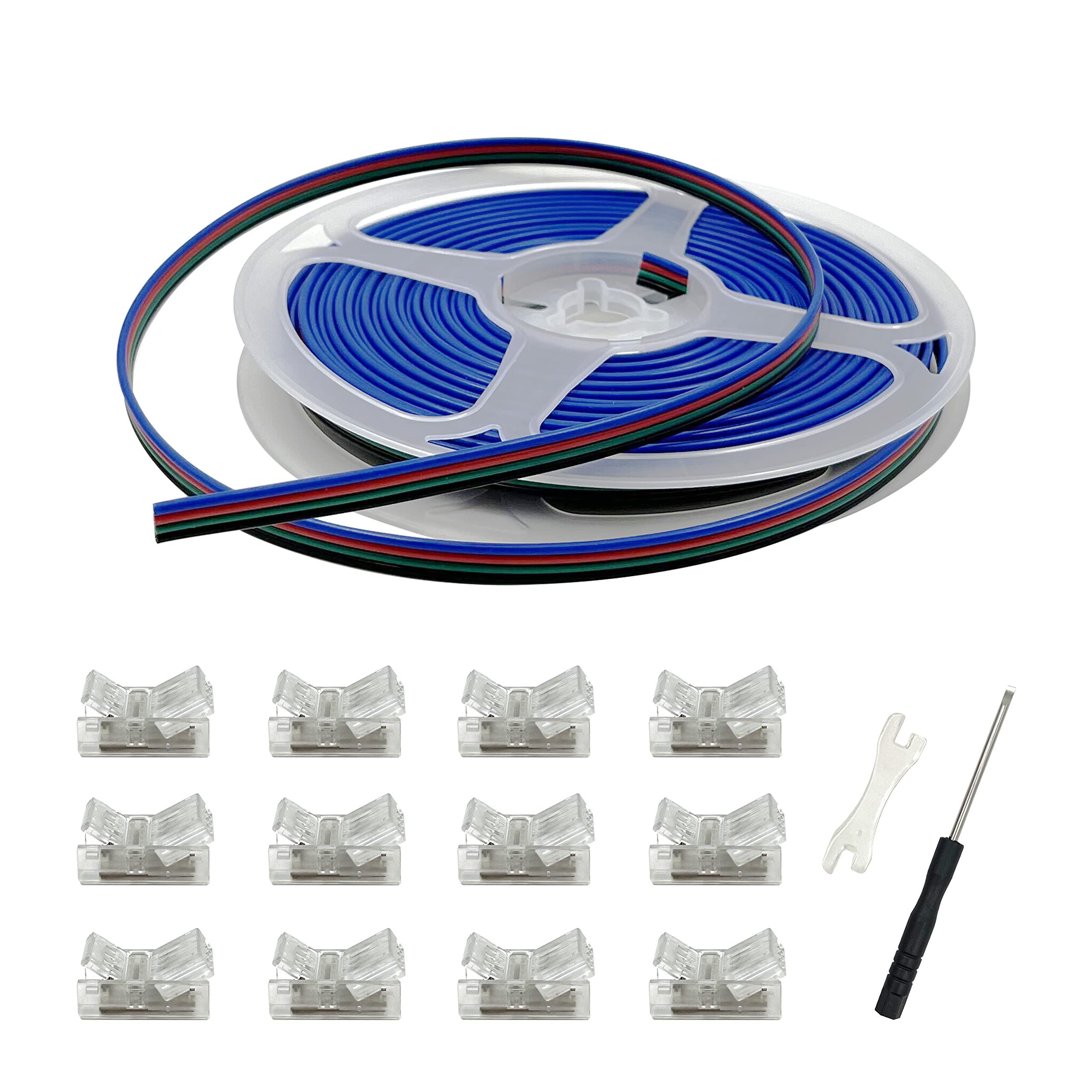 HAMRVL 12 Pack COB Led Strip Light Connectors 4