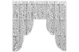 Heritage Lace Rabbit Hollow Pair Swag, 72" by 39", White