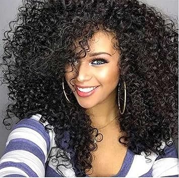 Futuretrend Kinky Curly Afro Wig 22 Long Cheep Female Wig Black
