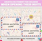 BestaFiesta 36 Pink Girls Party Invitations Folding Envelopes Holographic view 4