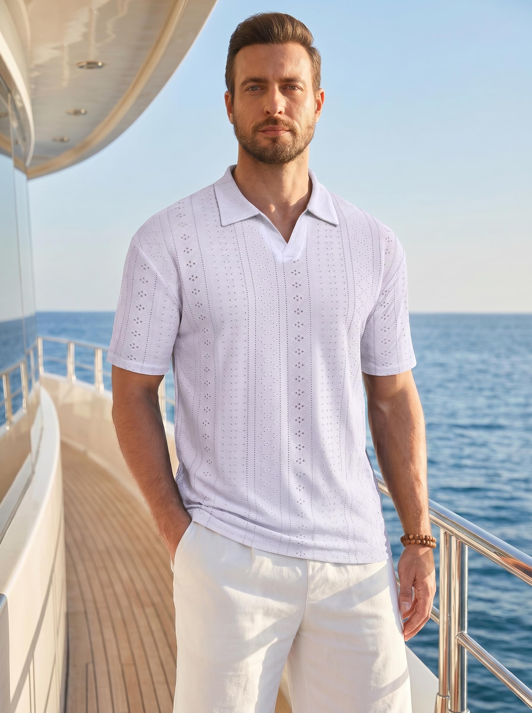 Halfword Poloshirt Herren Kurzarm Lockere Passform T Shirt 2