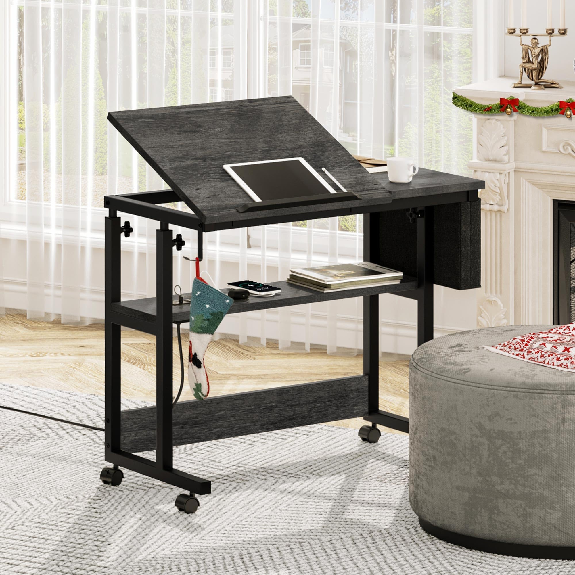 YITAHOME Height Adjustable Table with Charging