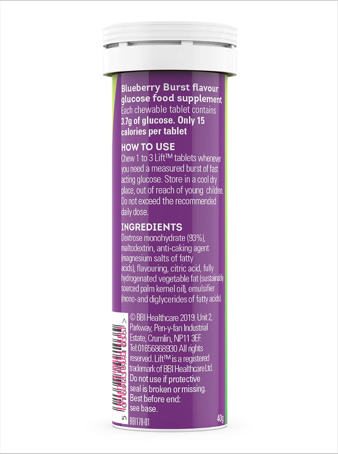 Lift Fast-Acting Glucose Chewable Energy Tablets, Mixed Berry, 6 Pack of 10-Tablet Tubes, 10 Count (Pack of 6) - Image 4