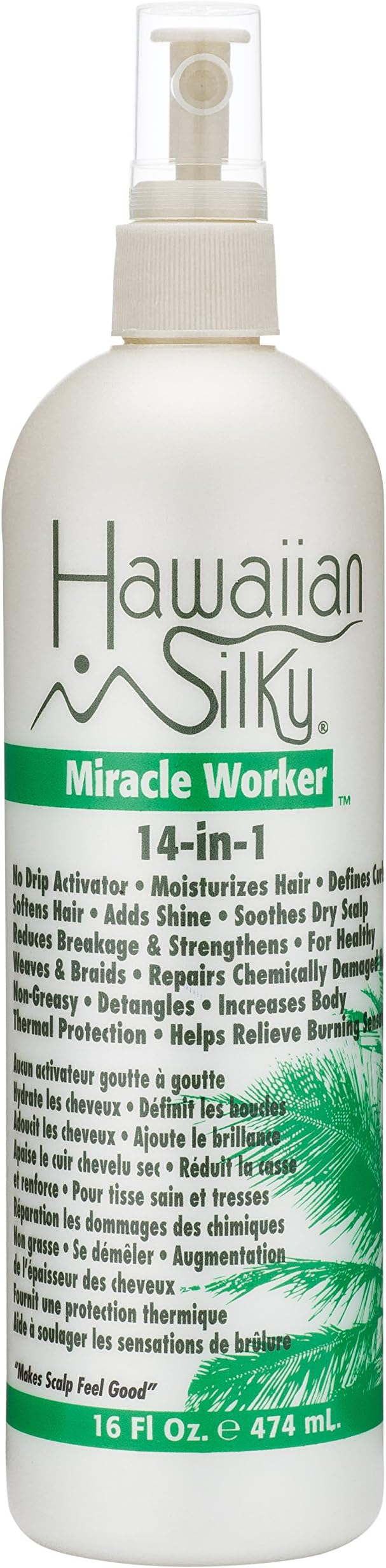 Hawaiian Silky 1 Miracle Worker 16oz Keratin Vitamin Curly Braids Natural Hair