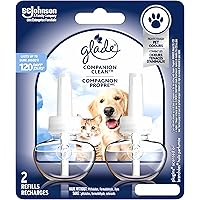 Glade PET Plugins Air Freshener Oil Refill, Scented and Essential Oils for Home and Bathroom, Companion Clean Scent, 2 Refill