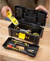 Stanley STST1-75514 Essential Toolbox with Plastic Latches Black Yellow view 6