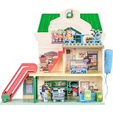 Bluey and Bingo Supermarket Playset, Escalator &amp; Sounds, 15 Pieces | 3 interactive levels, rooftop caf&eacute;, 24 sound effects, exclusive Bingo &amp; Bluey figures; pretend play for kids ages 3+