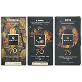 Amedei Dark Chocolate Bar Bundle- Includes Porcelana, Chuao and Signature 9 (3-pack)