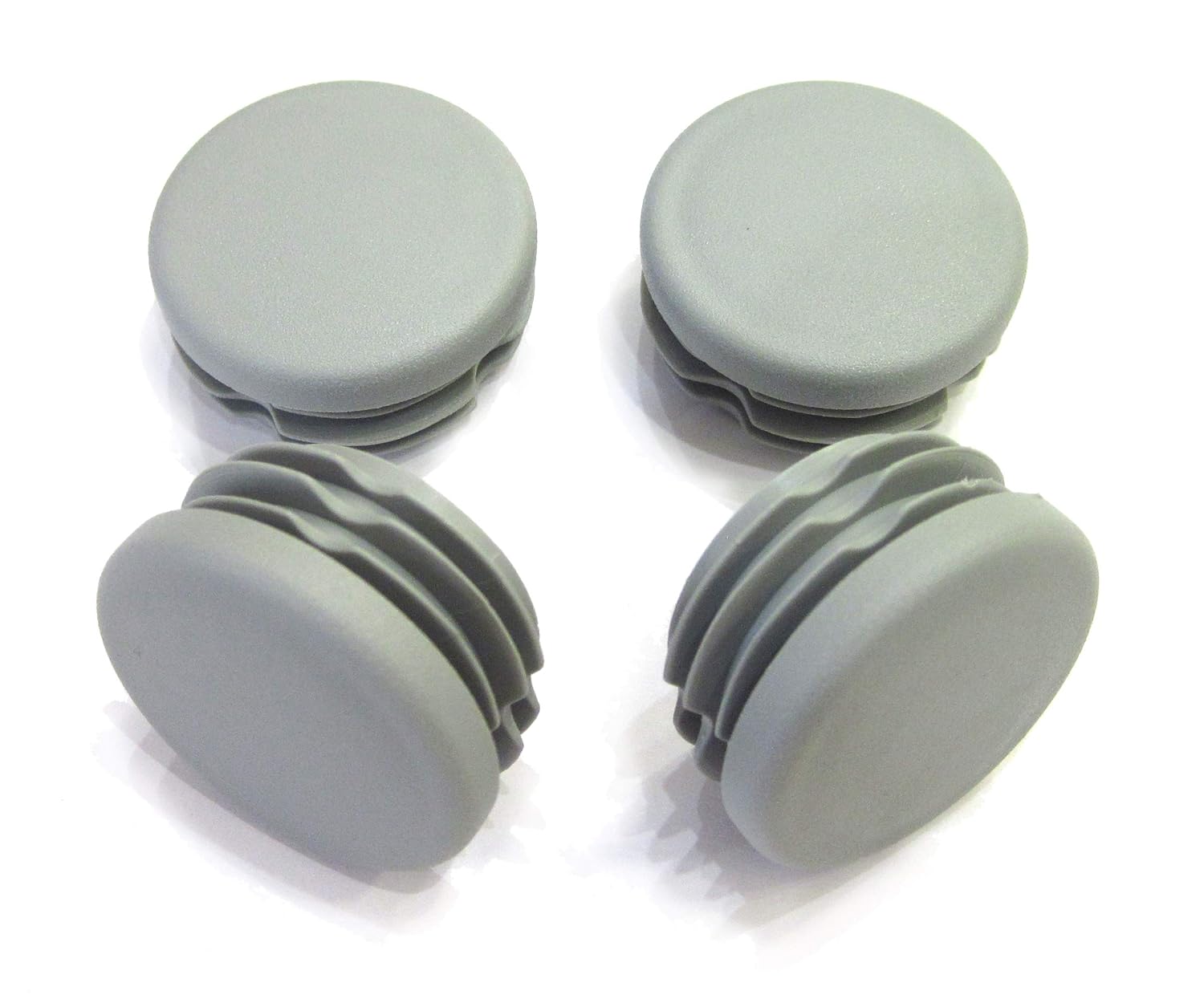 1 1/4 Inch Round Plastic End Cap (for Hole Size from 1 1/16 to 1 3/16, Including 1 1/8 inches), Furniture Finishing Plug (Grey, 4pcs)