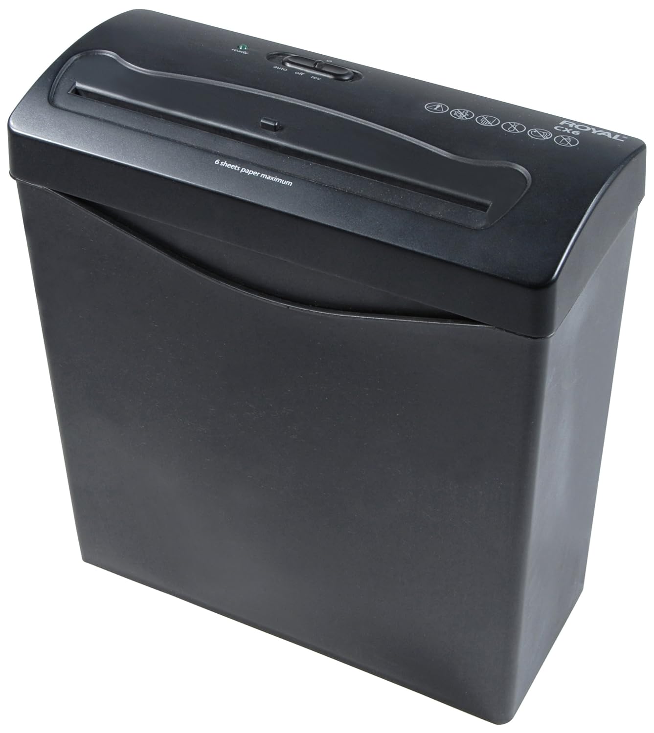 Royal CX6 6-Sheet Cross-Cut Shredder - Black