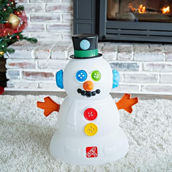 STEP2 MY FIRST SNOWMAN, KIDS HOLIDAY DECORATIVE CHRISTMAS TOY, 15-PIECE ACCESSORY KIT, LIGHTS AND SOUNDS, TODDLERS 18-MONTHS+