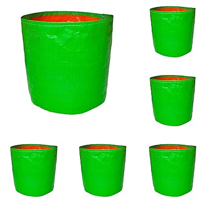 Greeno Biotech HDPE UV Treated Terrace Gardening Grow Bags 12x12 inches - (Pack of 6)