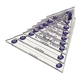 The Quilted Bear Triangle Quilting Templates, Set of 8 | 3/4" to 3" Sizes, Transparent Acrylic, Non-Slip, 1/4" Seam Allowance, Stenciling Cutouts, Storage Bag, for Patchwork &amp; EPP