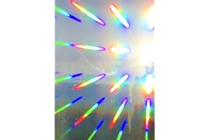 Rainbow Symphony – Rainbow Suncatcher Window Film, Diffraction Window Film, Stained Glass Window Cling, Holographic Prismatic Film, Spectra Pattern, 12" X 18", Made in USA