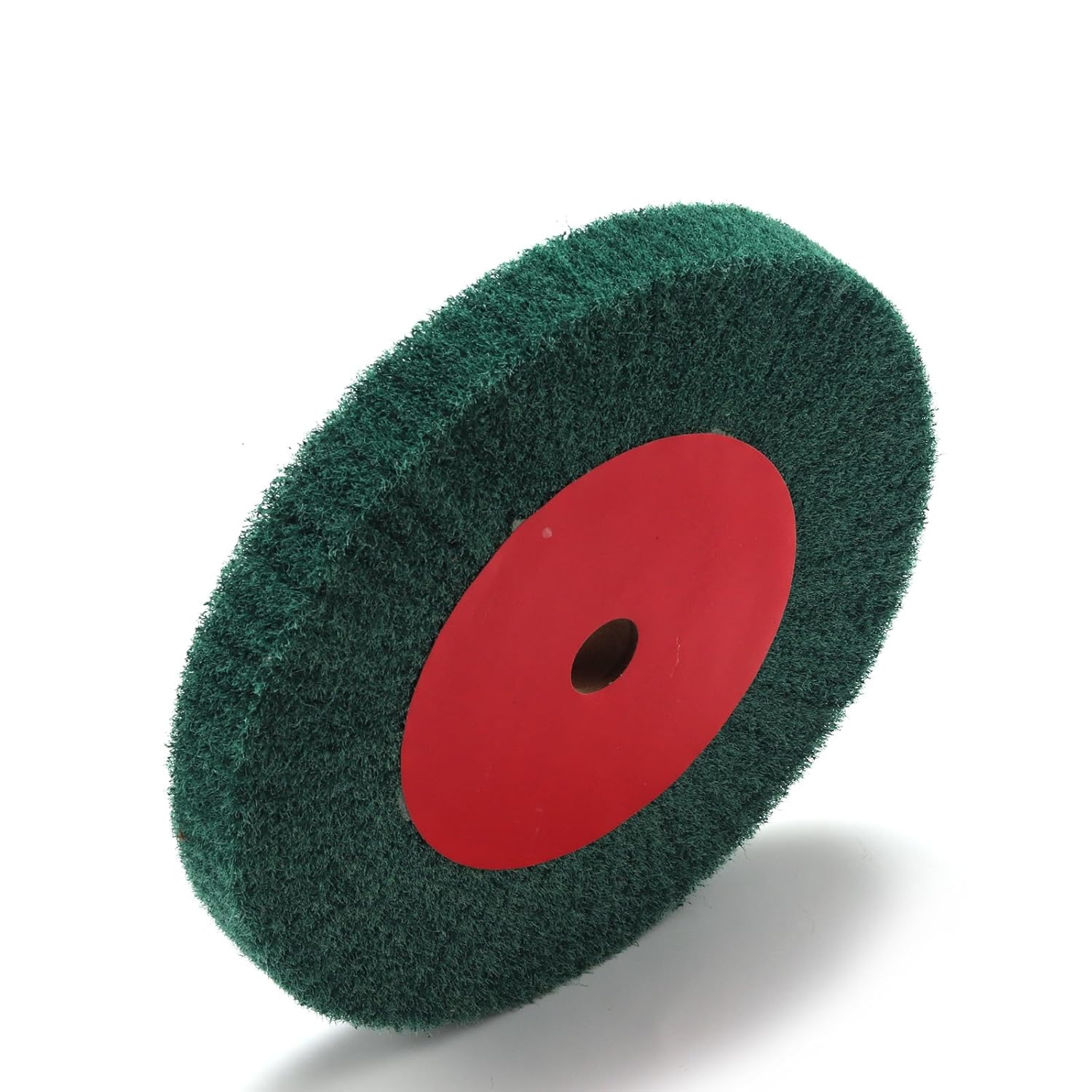 4inch Non-woven Abrasive Grinding Flap Wheel Nylon Fiber Wheel Scouring Buffing Pad for Rotary Tool 1inch Thickness 120 Grit Green