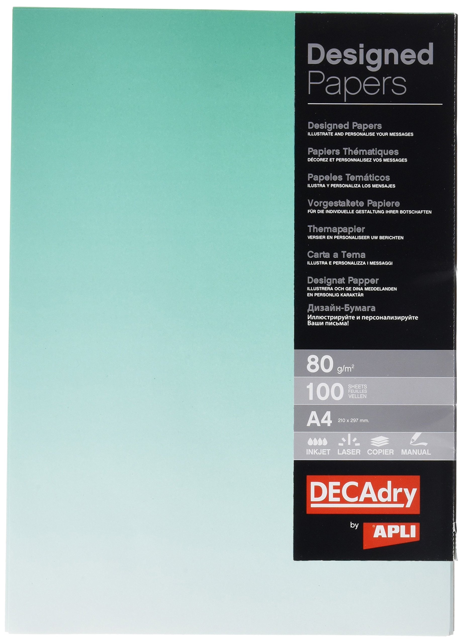 agipa DPJ1218 Design Paper DIN A4 80 g/m² Emerald Green Gradient