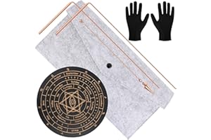 Coitak 99.9% Copper Dowsing Rod, Spiritual Exploration Divination Tools, 2PCS Divining Rods with Bag, Pendulum Board, Ghost Hunting Equipment