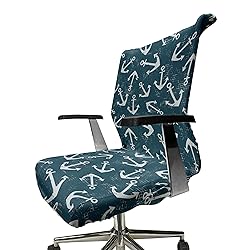 Ambesonne Nautical Office Chair Cover, Marine