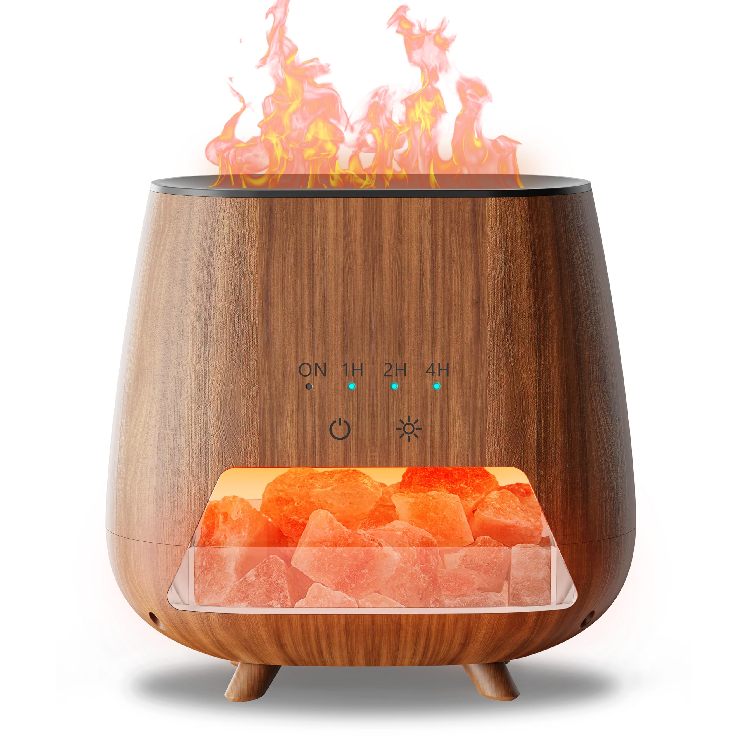 Photo 1 of 2-in-1 Ultrasonic Aromatherapy Diffuser: Upgrade Essential Oil Diffuser & Himalayan Salt Lamp, Quiet Scent Diffusers for Home with Cool Mist and Timer Settings