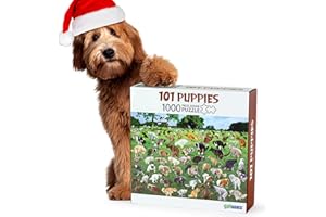 Funwares Original 101 Puppies Puzzle – 1000-Piece Hilarious Dog Jigsaw – Funny Gift for Dog Lovers, White Elephant, and Pet Lovers with a Sense of Humor