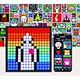 Buyya LED Pixel Art Display - 16x16 Smart Clock RGB Pixel Matrix Panel DIY Graffiti Animations Patterns Text Programmable LED Sign for Living Room Bedroom Game Room, for Kids Adults