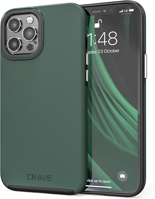 Amazon Com Crave Iphone 12 Pro Max Case Dual Guard Protection Series Case For Apple Iphone 12 Pro Max 6 7 Inch Forest Green