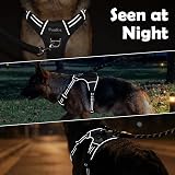 Funfox Dog Harness Medium No Pull Front Clip Reflective Adjustable Vest Black view 8
