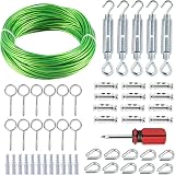 hannger Garden Wire Kit 53pcs PVC Coated Steel Cable Turnbuckles Climbing Plant view 1